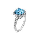 Blue Topaz & Diamond Ring - Dracakis Jewellers